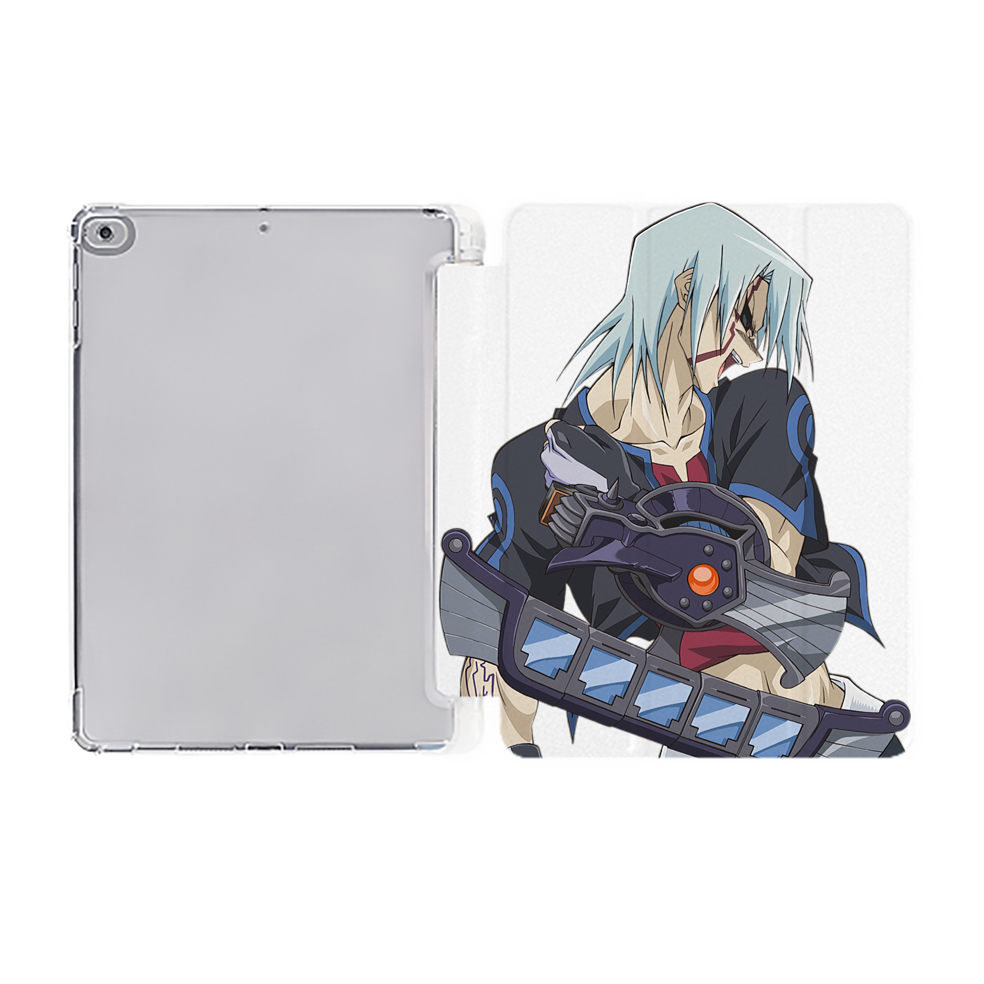 （画像用） 遊☆戯☆王 Yu-Gi-Oh! IPad ケース ペン収納付き 三つ折りスタンド PUレザー×シリコン 対応機種9.5/10.5/10.9インチ